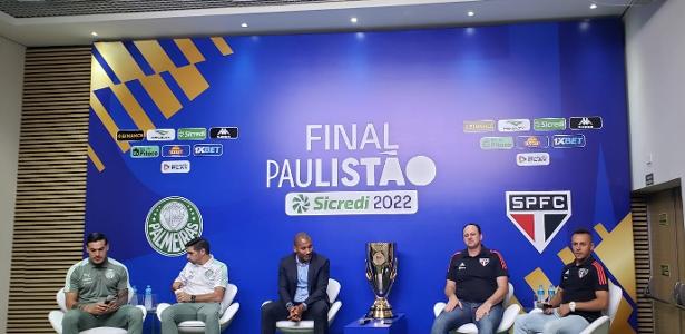 Abel e Ceni trocam elogios e escondem jogo em coletiva oficial do Paulistão - UOL Esporte