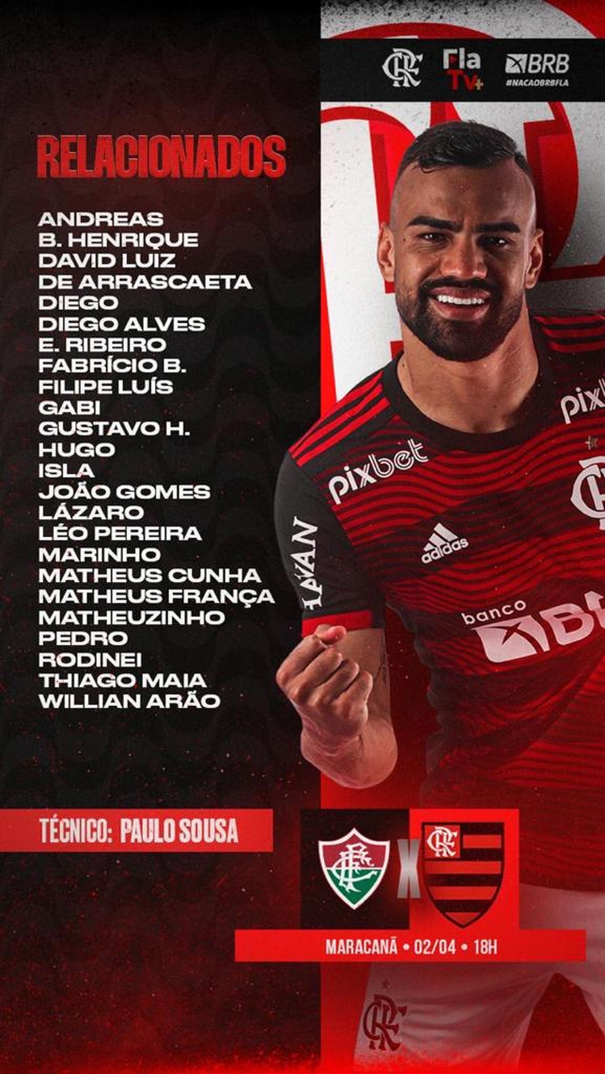 Flamengo divulga os relacionados para a finalíssima; Rodinei volta e Fabrício Bruno está confirmado - Globo.com