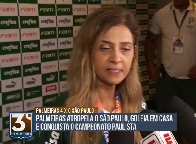 Leila Pereira vibra com “vitória maravilhosa” do Palmeiras no Paulistão - Band Jornalismo