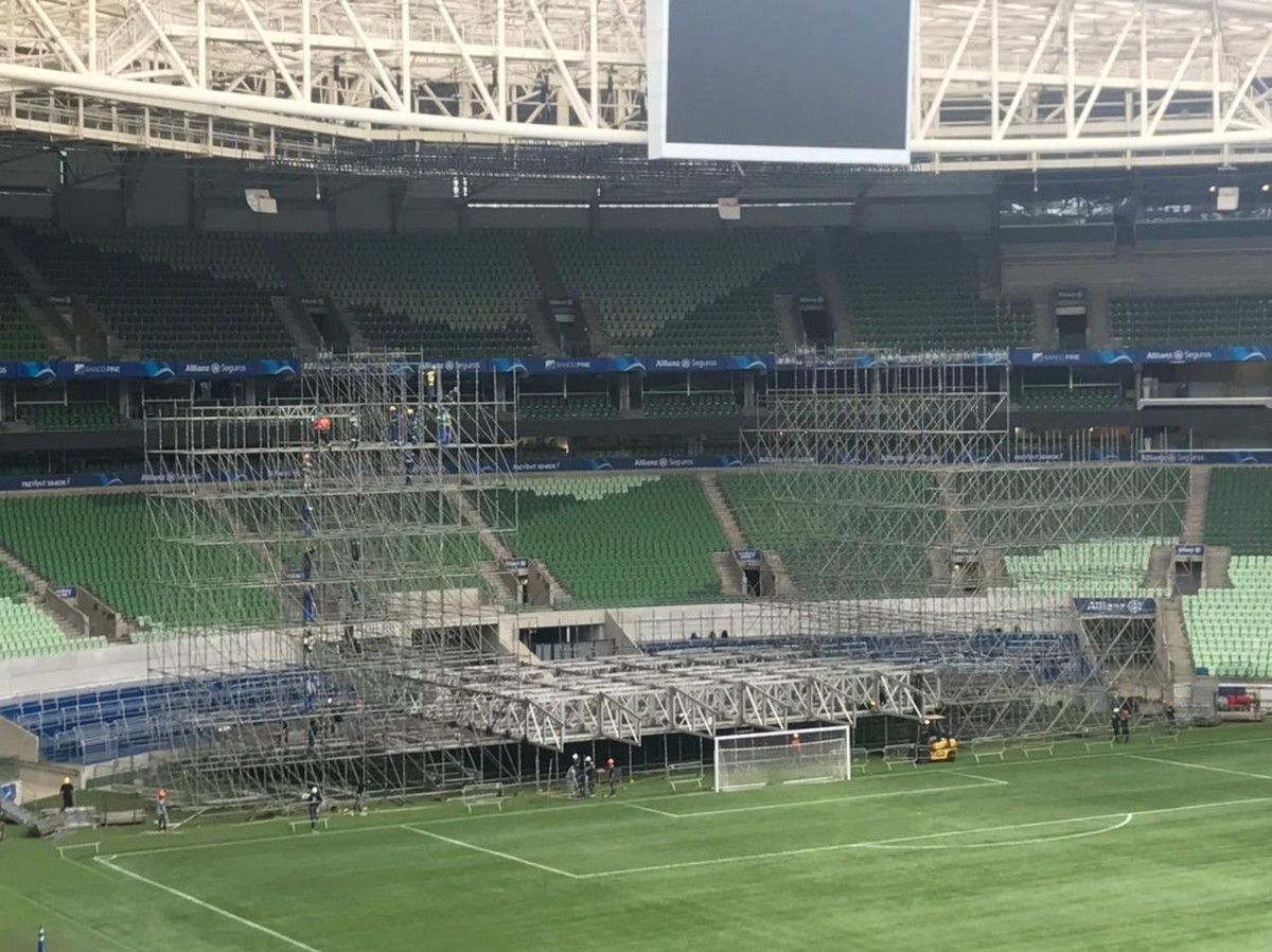 Palco do Maroon 5 está sendo montado: entenda a logística de Palmeiras e WTorre por final - Globo.com